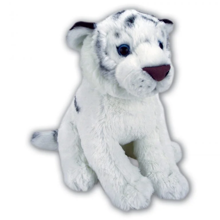 Sitting White Tiger with Beans