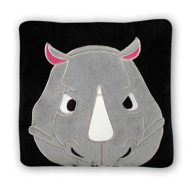 Black Rhinoceros Cushion "Snuzzlers"