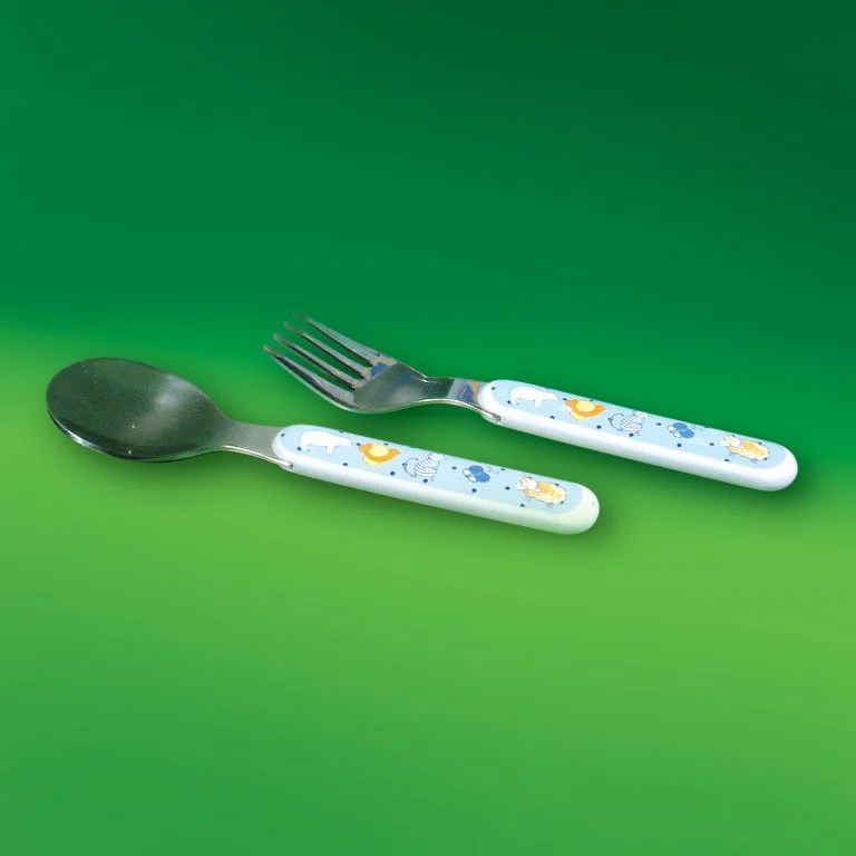 Stainless Steel Fork & Spoon (Sea Life Design)