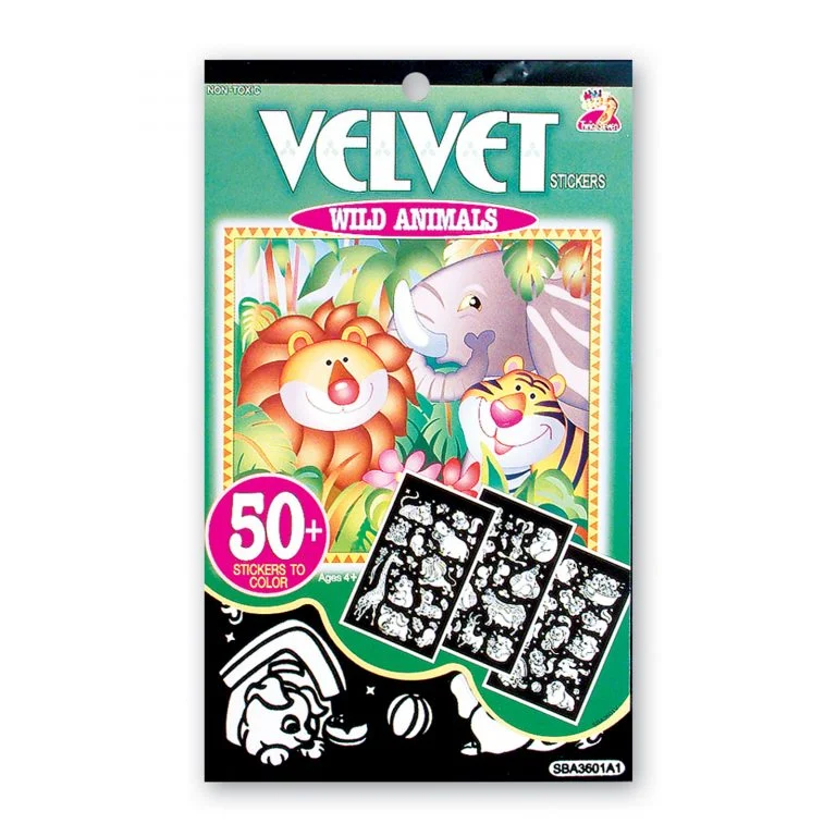 Wild Animals Velvet Stickers