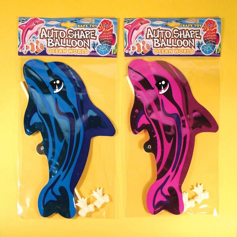Auto Shape Balloon - Dolphin with Header Card
