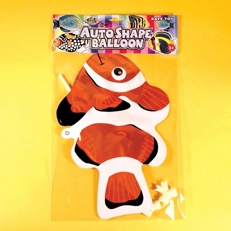 Auto Shape Balloon - Clownfish with Header Card