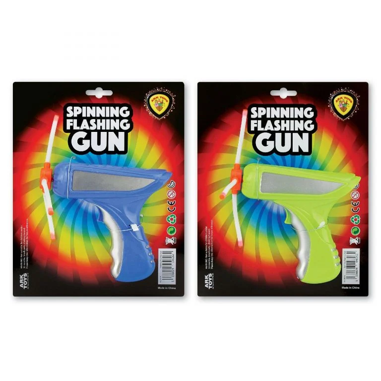 Spinning Flashing Gun with Sound & Batteries