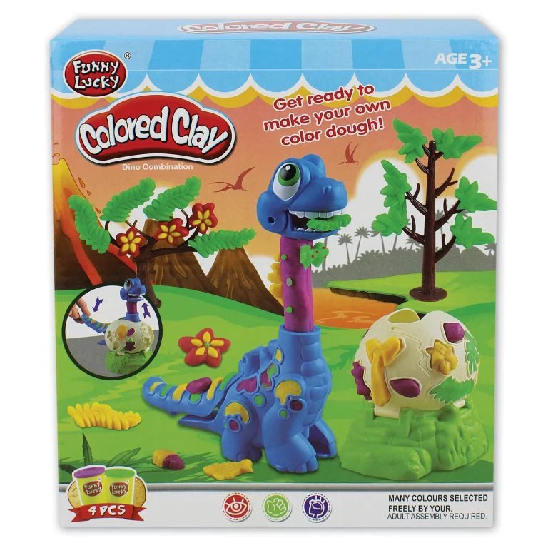 Coloured Clay Dinosaur