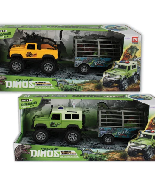 Dinosaur Jeep & Trailer with Light & Sound Set